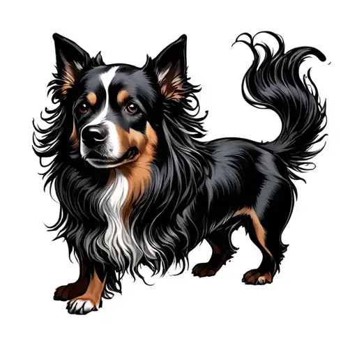 Goddess Bau In Dog Form Colored