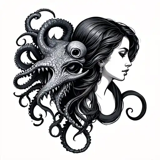 Kraken And Lady Head Profile Holding