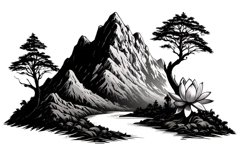 Runner Tree Mountain Outdoor Lotus Stick