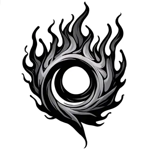 Flame Circle Ring Surrounded