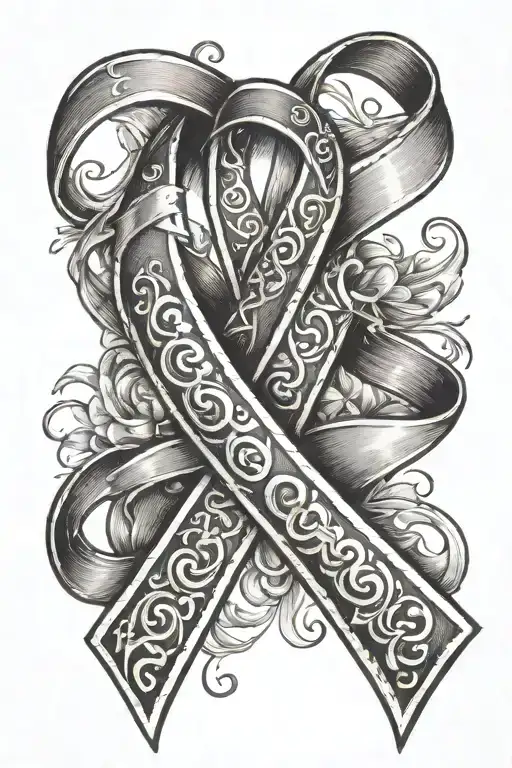 Cancer Ribbon W Name Incorporated