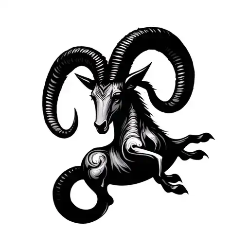 Capricorn Sign With Balance Transcendence