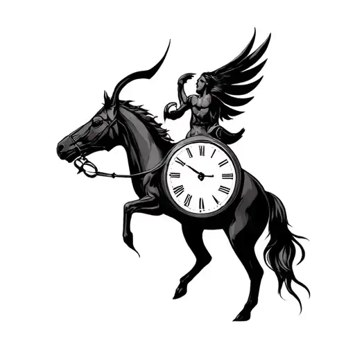 Sagittarius And A Clock