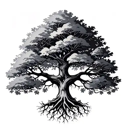 Tree With Roots Colors Of Day Of The Dead