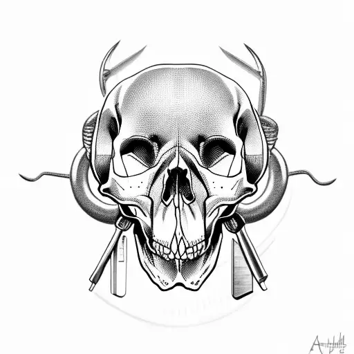 Pit Bull Skull With Tools Built In