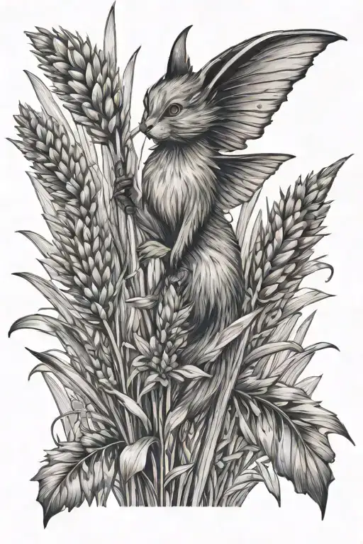 Cattail Plant With Fairy Peeking