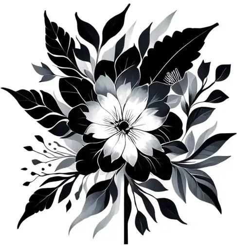 Floral With Geometric Patterns Filling Space