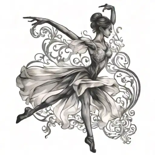 Ballerina Silhouette Ethereal Touch Of Leo