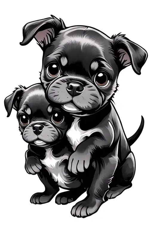 Cute Three Headed Dog Playing