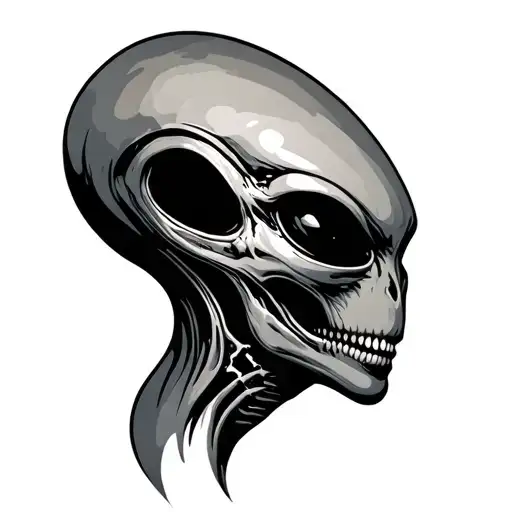 Alien Head Profile Holding