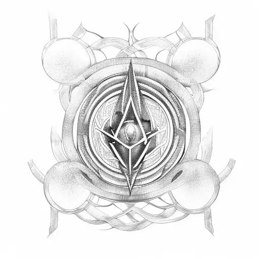 A Symmetrical Design Featuring The Swedish House Mafia Logo Intertwined With The Roots Of Yggdrasil