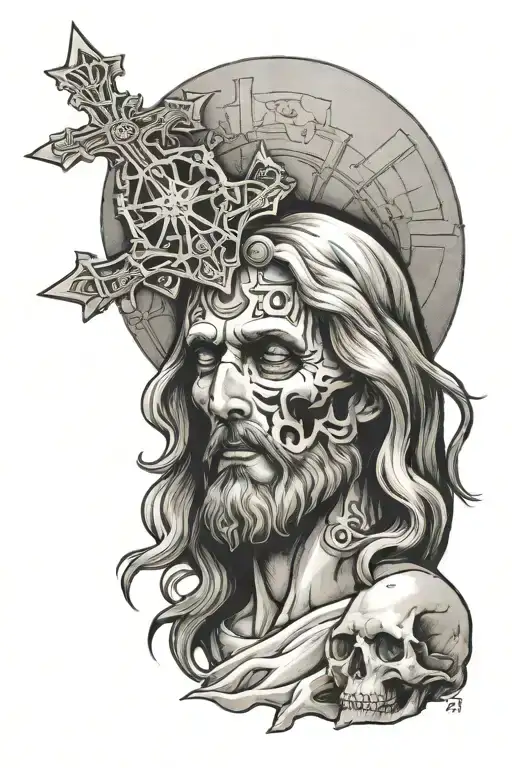 Jesus And Skull