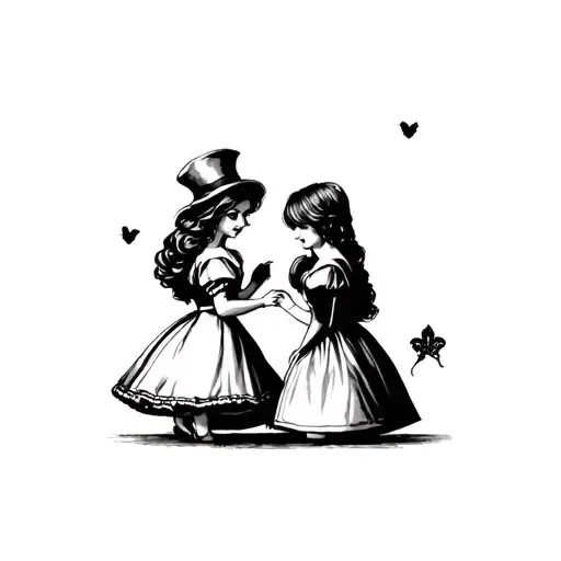 Alice And Wonderland Medium Size Dark