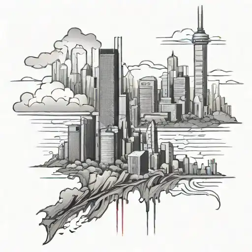 Korea And Chicago Skyline