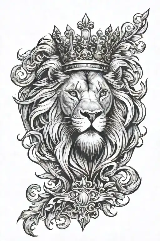 Fire Smoke Crown Lion