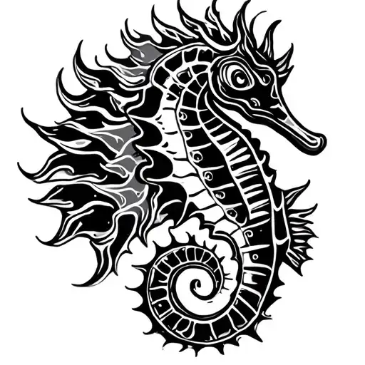Sea Horse Stencil