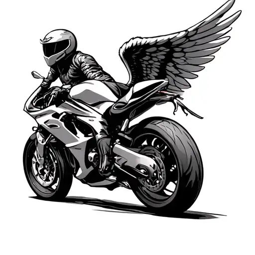 Dad Angel On Sportbike