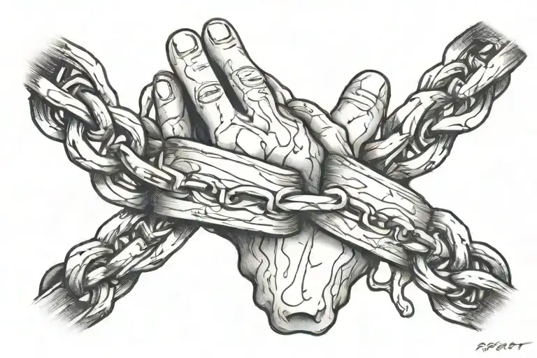 The Word Regret Wrapped Around The Wrist Like A Chain