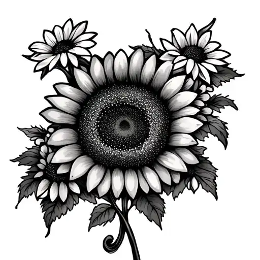 Sunflower And Daisies Vines Hanging