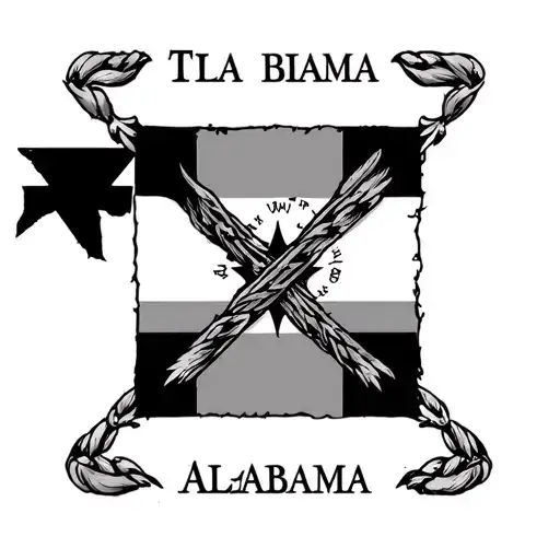 Alabama Flag Intertwined With Texas Flag And New Mexico Flag