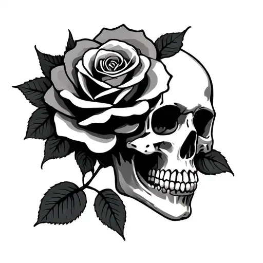 Skull And Rose Made