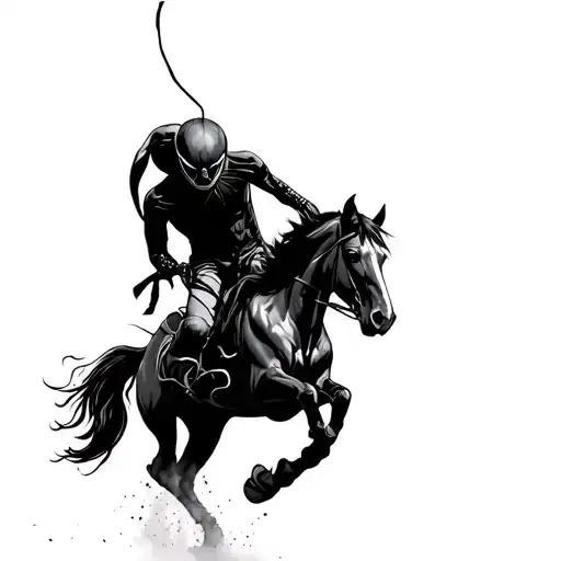 Spider Riding A Horse Galloping