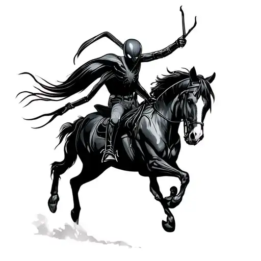 Spider Riding A Horse Galloping