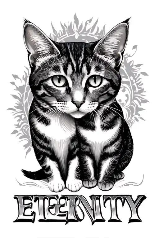 Eternity Word With Two British Cat And Race Cycle