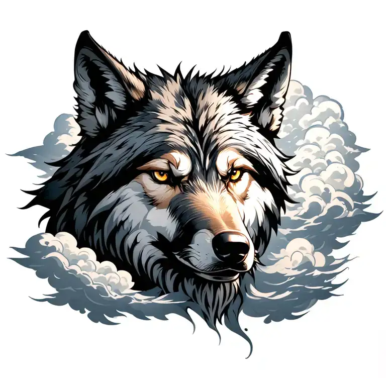 Keltic Wolf In The Clouds