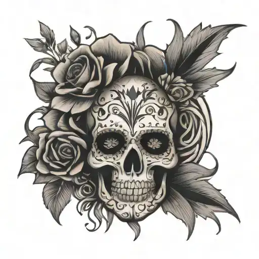 Sugar Skull And A Tumble Weed