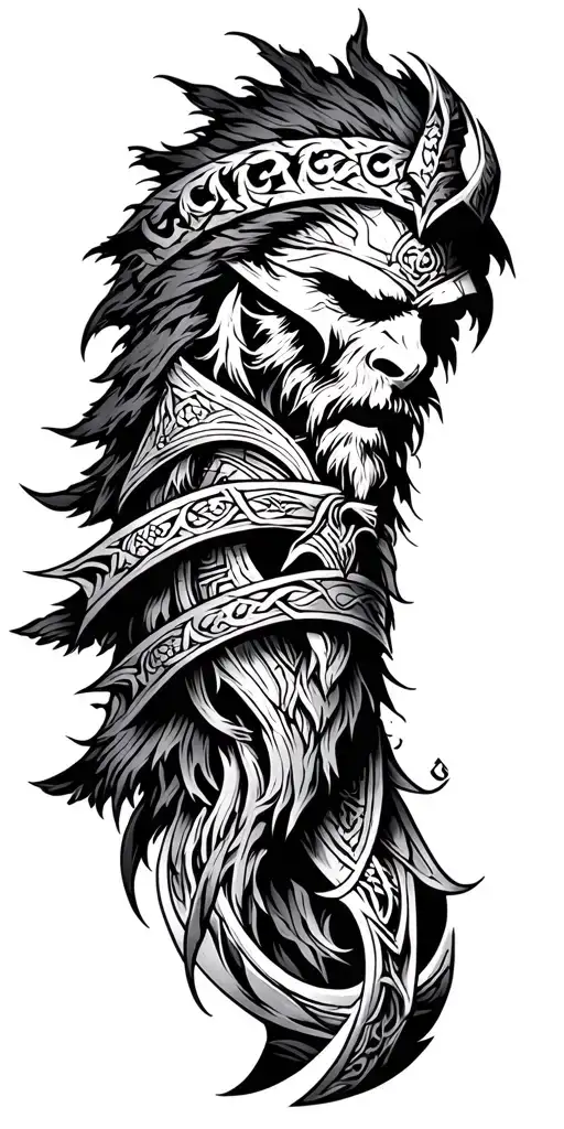 Norse Tattoo With Intricate Design