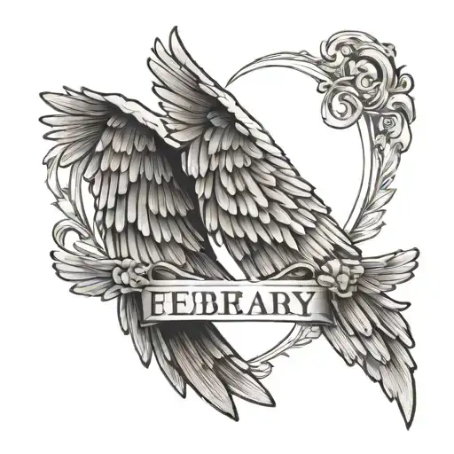 February 12 2022 Death Date With Two Angels Wings