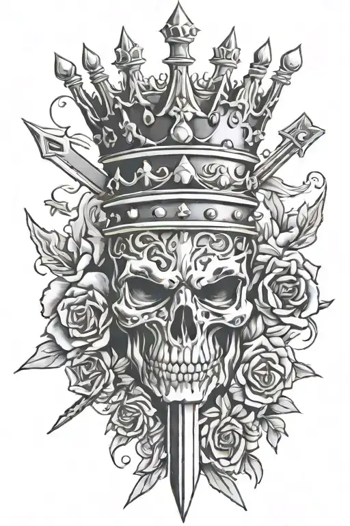 Crown On Top Of A Sword In The Ground