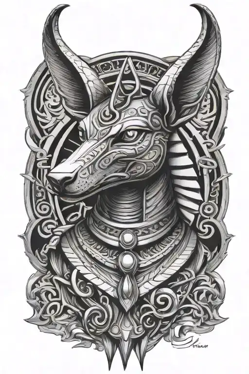 Anubis Egiptian God Symbol In Alchemy
