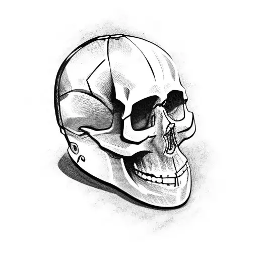Skull With Hockey Helmet