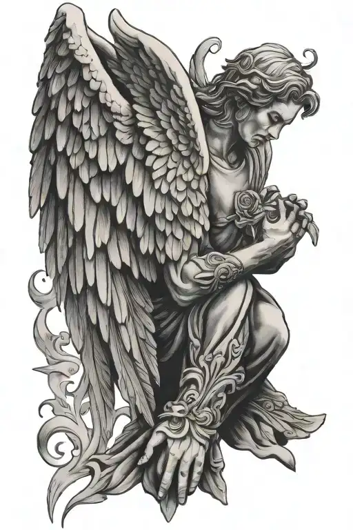 Angel Wings And Prayer Hands