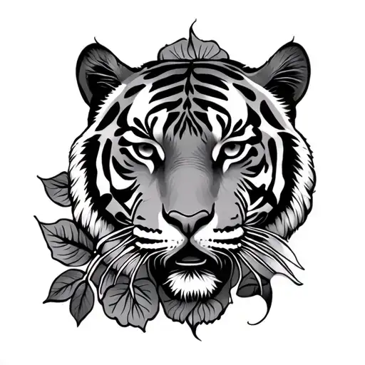 Mandala Tiger Rose Intertwined