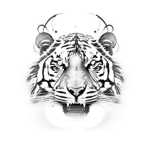 An Adventurous It-themed Scene With A Tiger And Lion Exploring A Digital Landscape