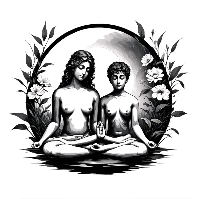 Meditation Mother And Son Realism