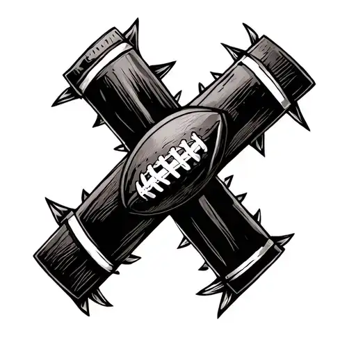 Cross With An American Football