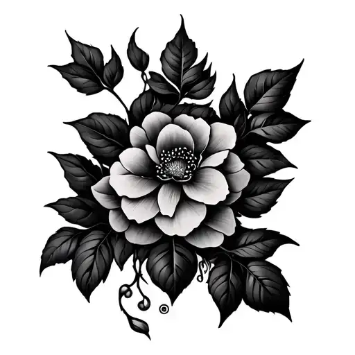 Vine Plant Around Shoulder Tattoo Design