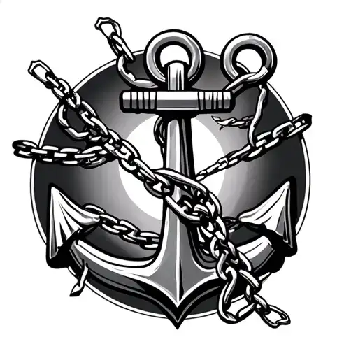 Anchor With Chains And 7 Deadly Sins