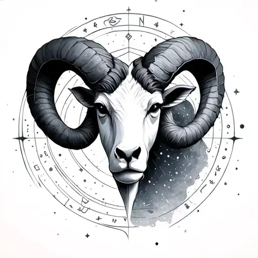 Aries Zodiac Sign Constellation Intertwined