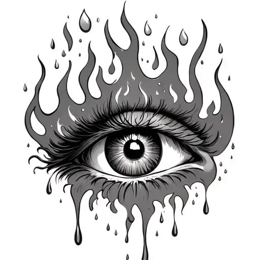 Fire On Eye Surrounded My Rain