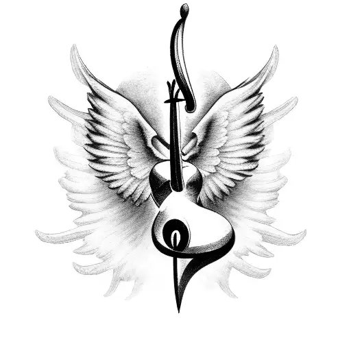 Angel Holding A Treble Clef