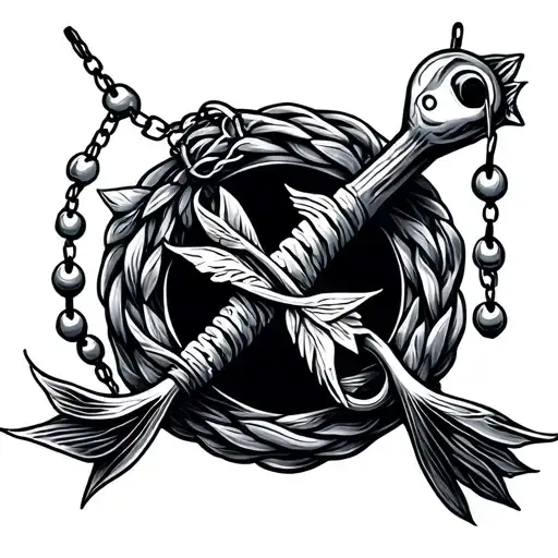 Fishing Hook Rosary Wrapped