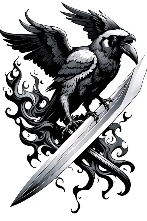 Cherub Flame Sword Crow