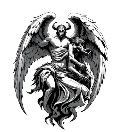 Angel And Demon Combat Respect Integrity Honor