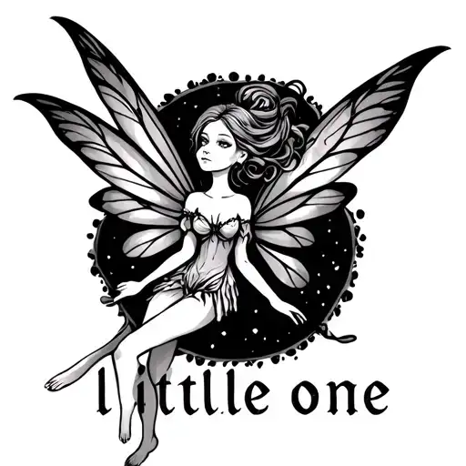 A Fairy With The Words 'Little One' Underneath It
