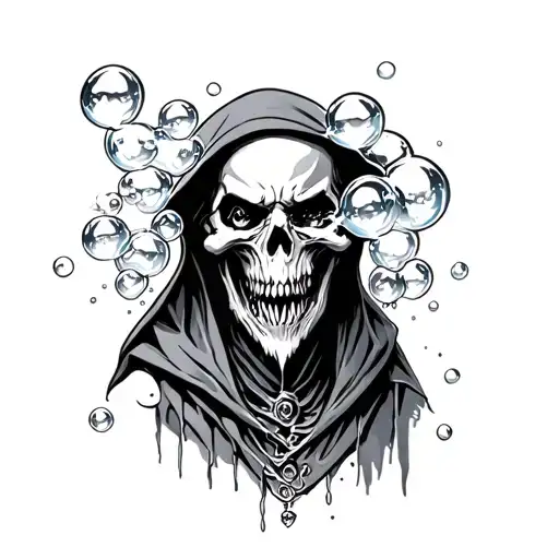 Grimm Reaper Blowing Bubbles